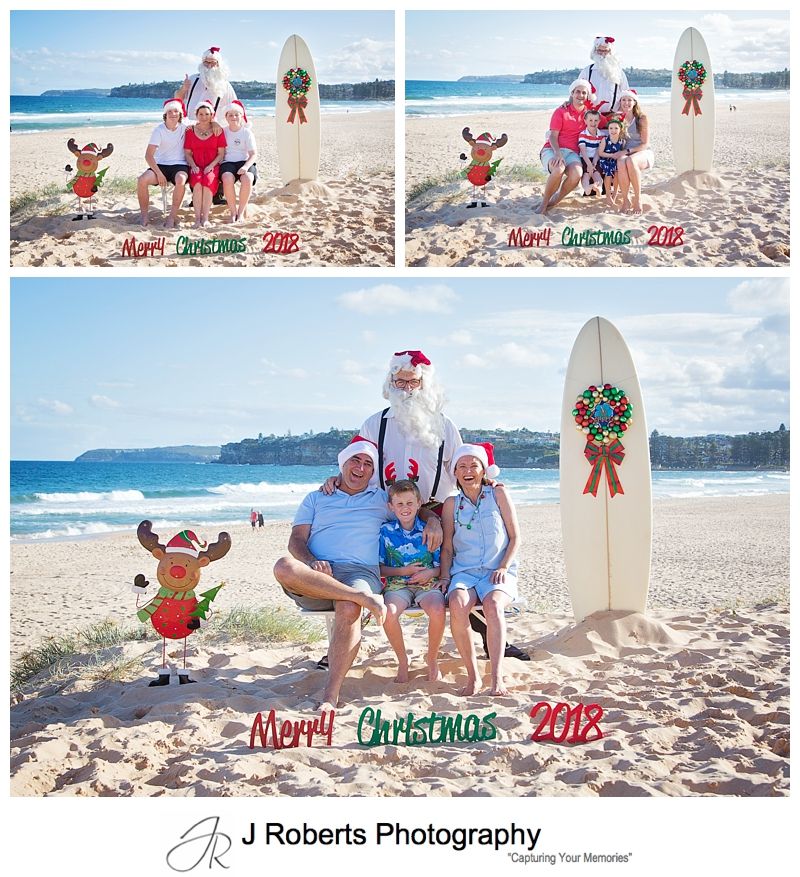 Aussie Santa Photos at Long Reef Beach First Session for 2018 Fabulous Afternoon Light
